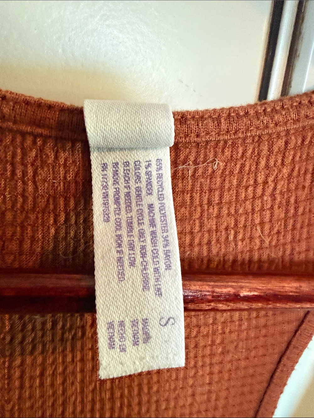 Rust Waffle Knit Racerback Maxi Dress Stars Above. Very Good Condition. - Picture 5 of 5